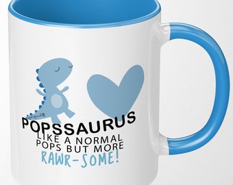 Pops Gifts Mug Poppssaurus Mug Xmas Christmas Gifts Birthday, Pops Gift