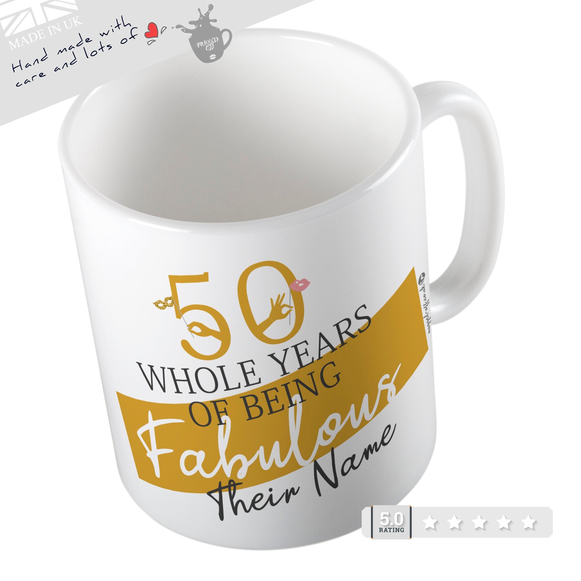 Cadeau Anniversaire Homme 50 ans - Tasse Mug - Diplôme Tout Simplement  Génial Depuis 50 ans - Original Personnalisé L'Esprit de