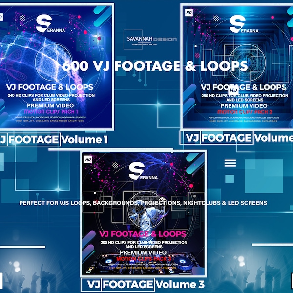 Pacchetto Resolume di filmati, loop e clip VJ HD