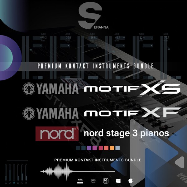 Yamaha Motif XS Upgraded and Motif XF Kontakt and Nord Stage 3 Pianos Kontakt Libraries