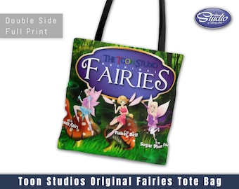 Toon Studio Fairies Tote Bag With Tinker Bell, Tooth Fairy & Sugar Plum Fairy