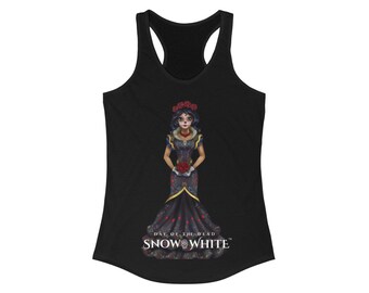 Day of The Dead Snow White (TM) Carro armato racerback ideale per le donne