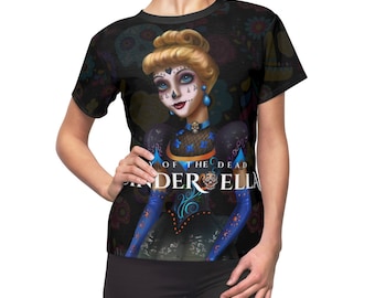 Day of The Dead Cinderella (TM) Women's AOP Cut & Sew Tee