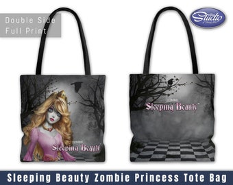 Zombie Sleeping Beauty AOP Tote Bag