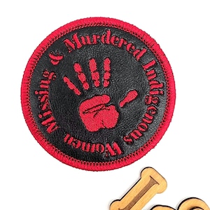 MMIW Awareness Patch: Embroidered Indigenous Women Support (3-Inch Iron-On, Velcro, or sew on