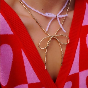 Bow Necklaces | Bows | Coquette | Gold | Silver | Pink | Jewelry