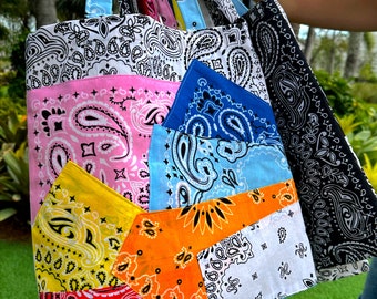 Bandana Tote Bag | Tote Bag | Shoulder Bag | Cute Bag