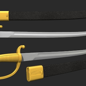 Izzy Hands Style Cutlass / Boarding Sword  3D PRINT FILES