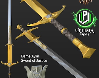 Baldur&#39;s Gate 3 Sword of Justice  3D PRINT FILES