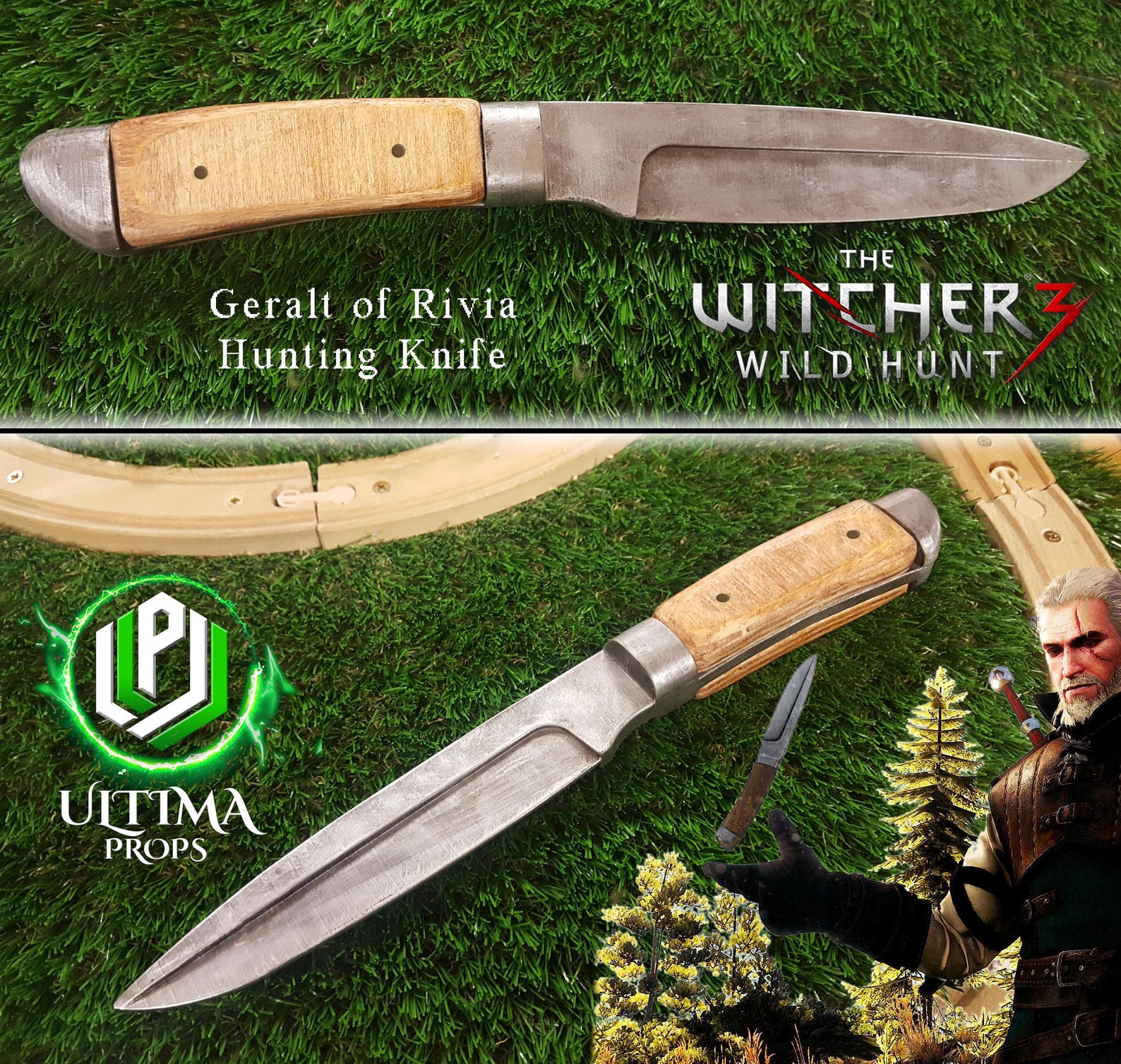 Geralt of Rivier Hunting Knife The Witcher 3 Game Etsy