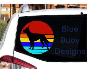 Dog Breed Kelpie Caution Sticker Pet for Bumper Car Door Locker