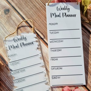 Agenda hebdomadaire de repas, Agenda en acrylique, Réutilisable, Essentiels de cuisine, Tableau blanc, lavable, Agenda alimentaire, Menu, Parcours minceur, Prix de tombola