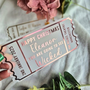Acryl Ticket, Ticket Geschenkidee, gefrostet, Token Event Andenken, Geburtstagsgeschenk, Weihnachtsgeschenk, Memory Box Artikel