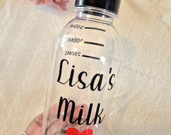 Personalised Milk Bottles, Measuring Milk Allowance Bottles, Slimming Plan Essentials, Plastic Reusable Milk Carton, Cereal Pot