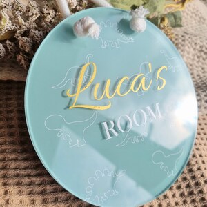 Hand-painted Acrylic Nursery Name Sign - Custom Baby Room Door Plaque ...