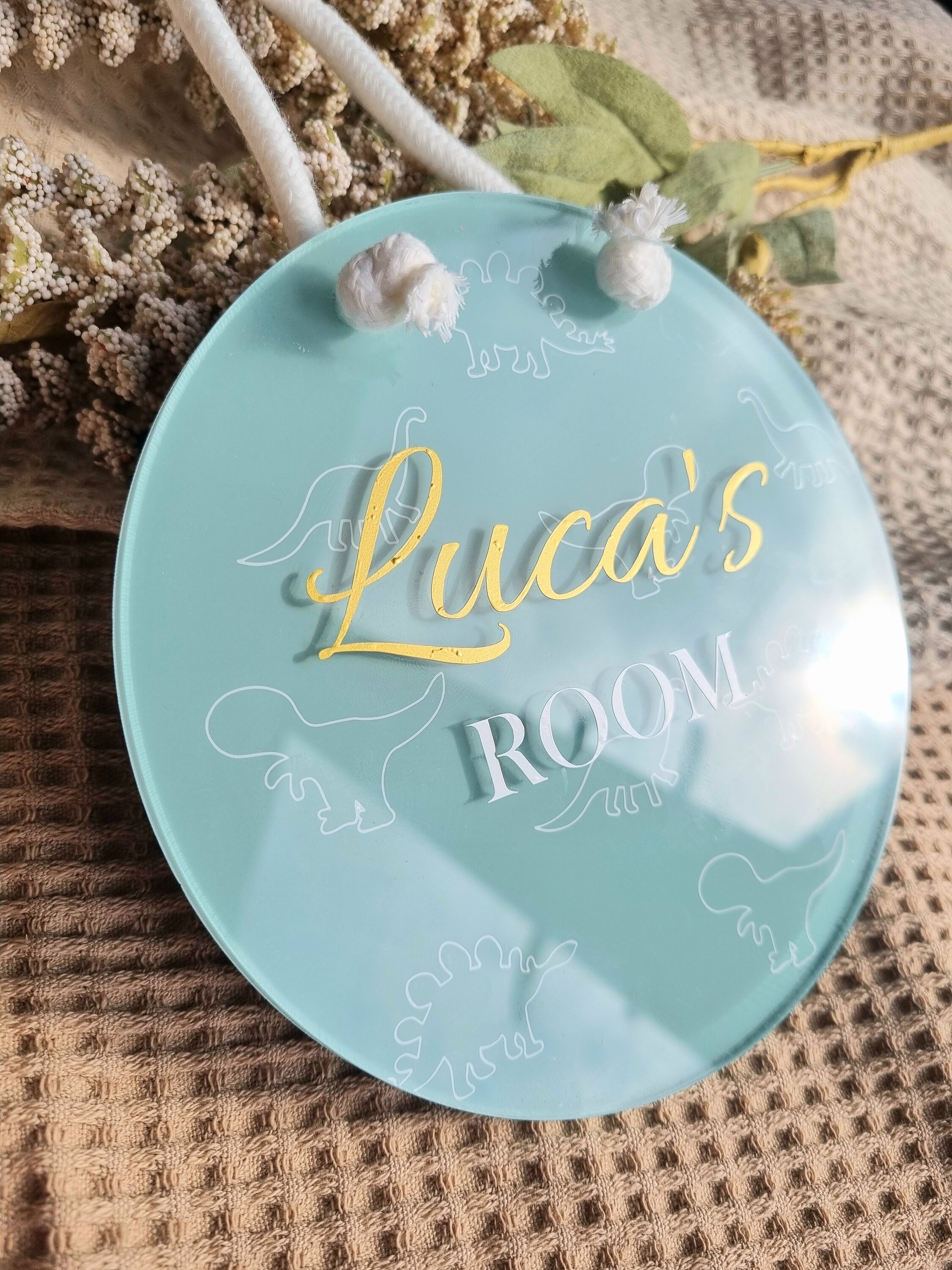 Hand-painted Acrylic Nursery Name Sign - Custom Baby Room Door Plaque ...