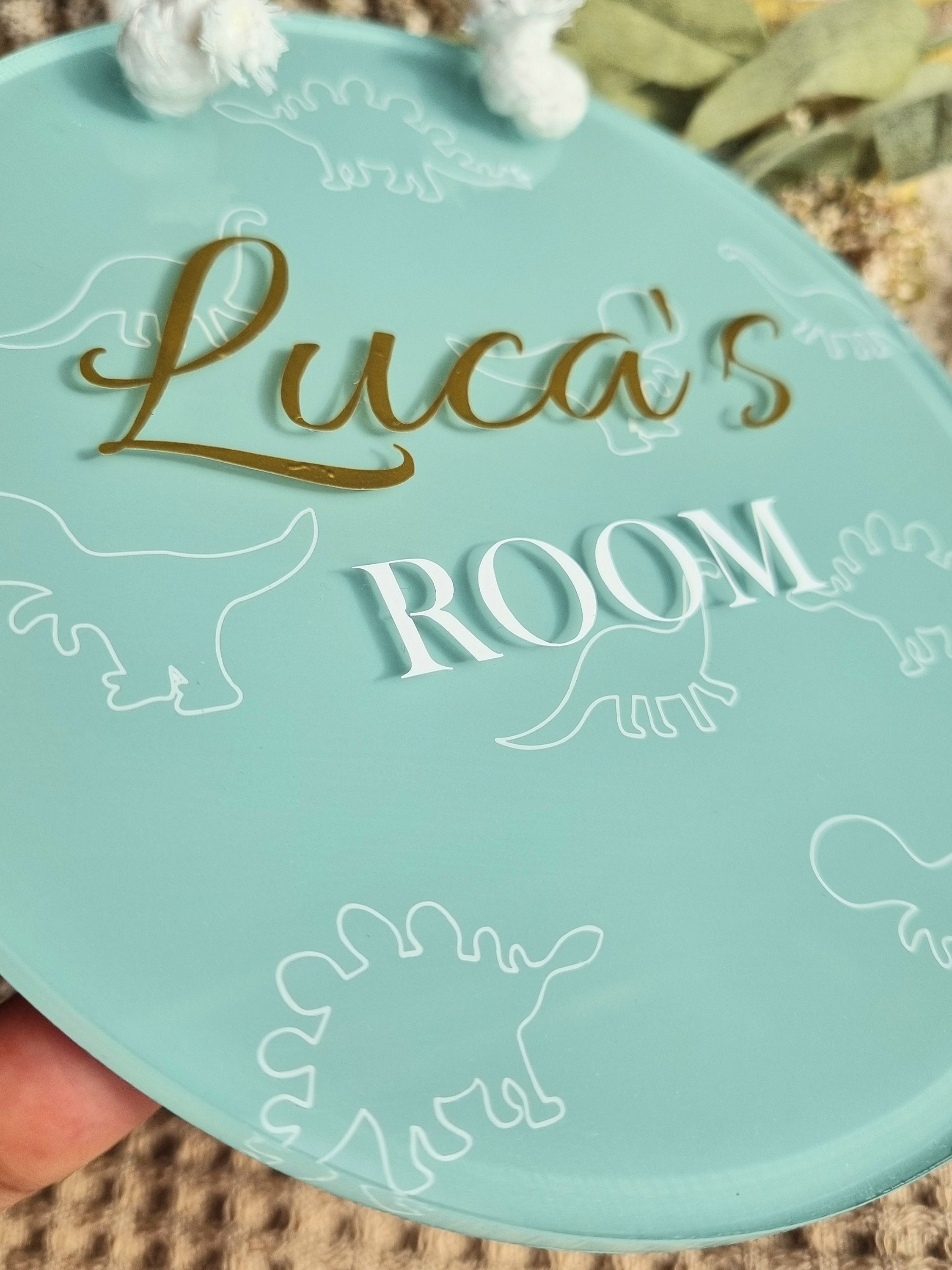 Hand-painted Acrylic Nursery Name Sign - Custom Baby Room Door Plaque ...