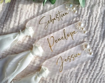 Frosted Pearl Wedding Place Names, Seating, Name Tag, Table Decor, Wedding Favours, Name Cards, Seating Arrangement, Event Styling