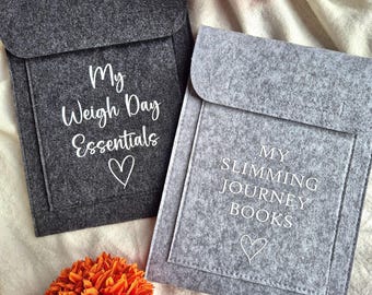 Felt Slimming Book Holder: Weigh Day Essentials Pouch
