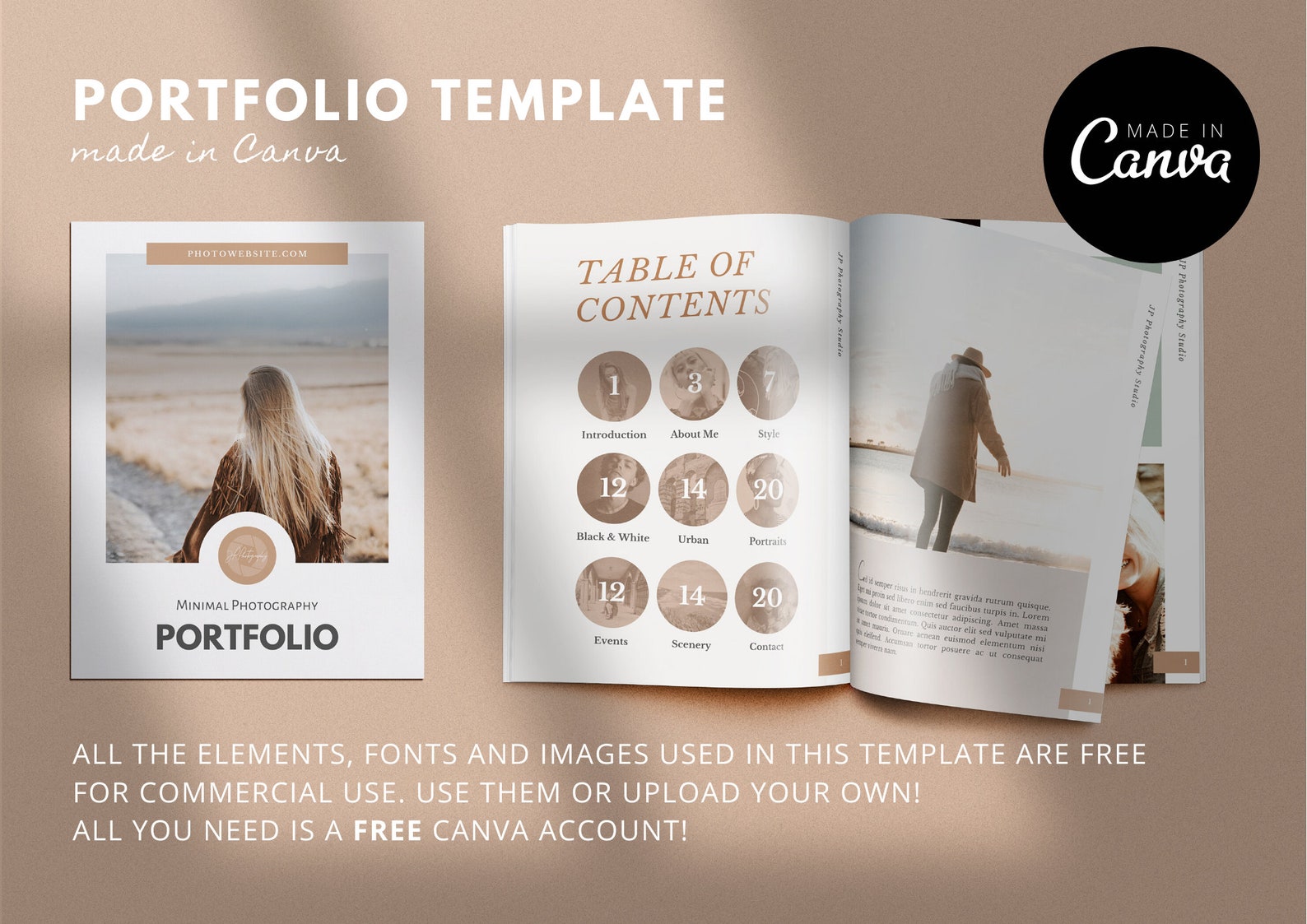 22 Pages Photography Portfolio Template Canva Photography Magazine 