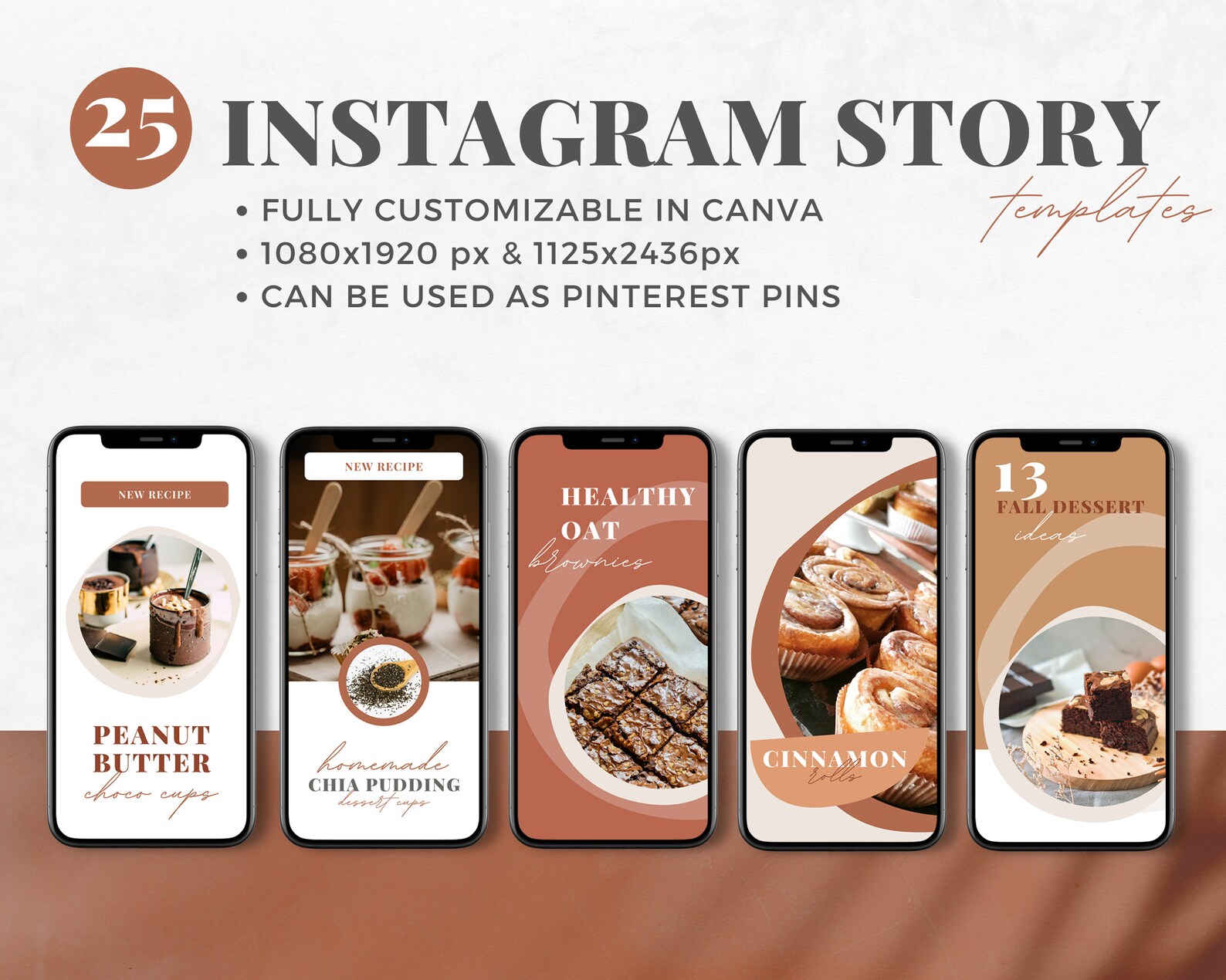 25 Instagram Story Templates Made in Canva Food Blogger Instagram ...