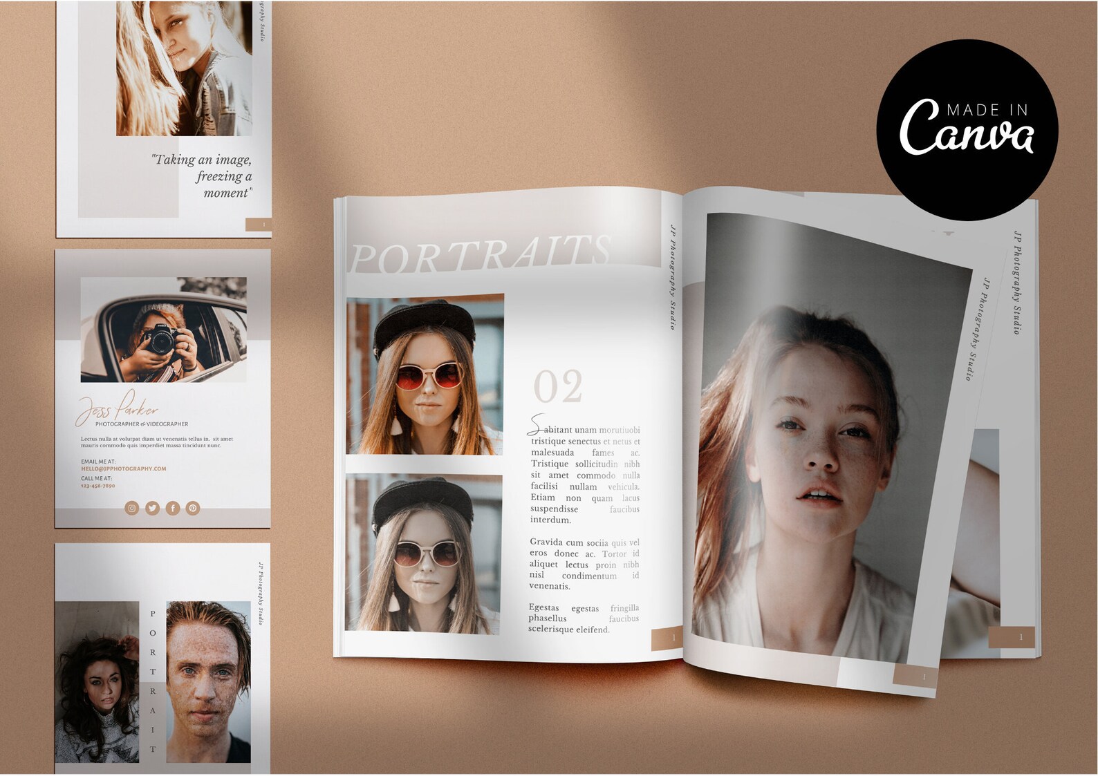 22 Pages Photography Portfolio Template Canva Photography Magazine
