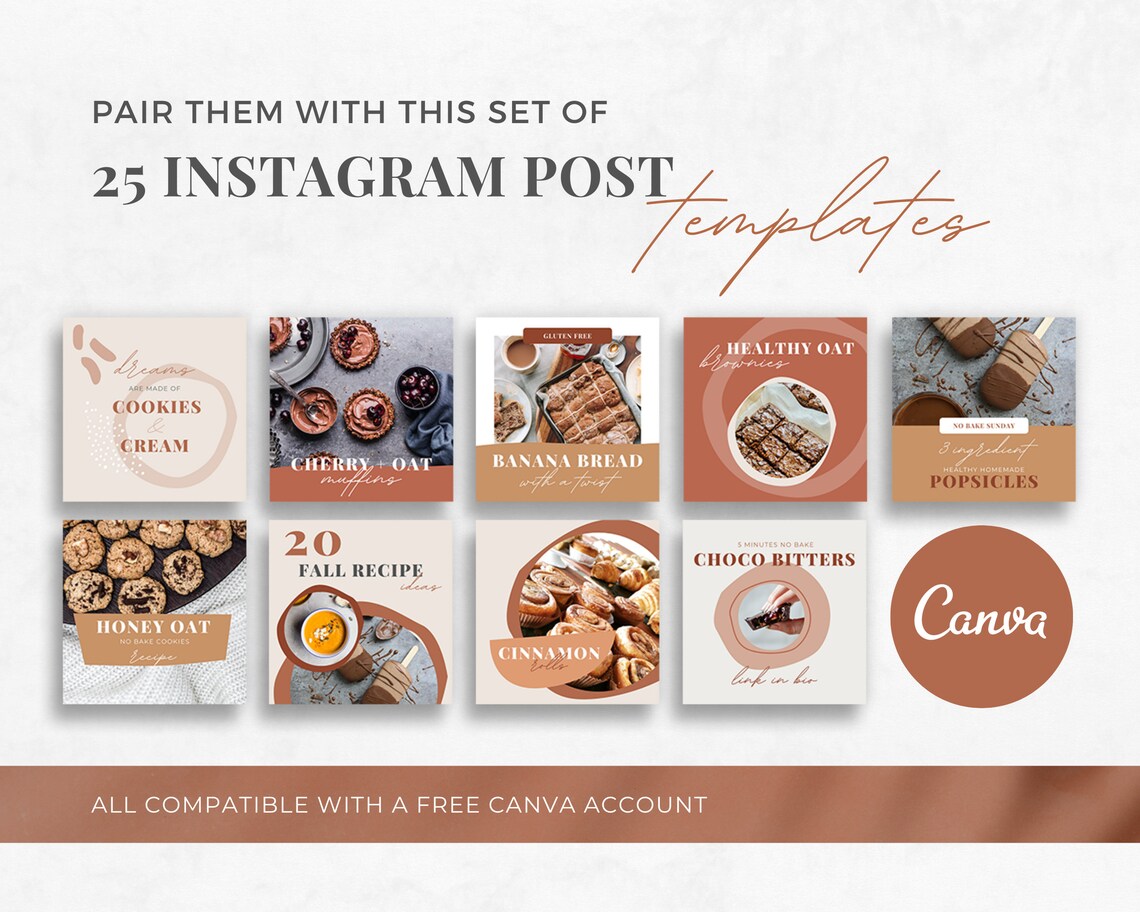 25 Instagram Story Templates Made in Canva Food Blogger Instagram ...
