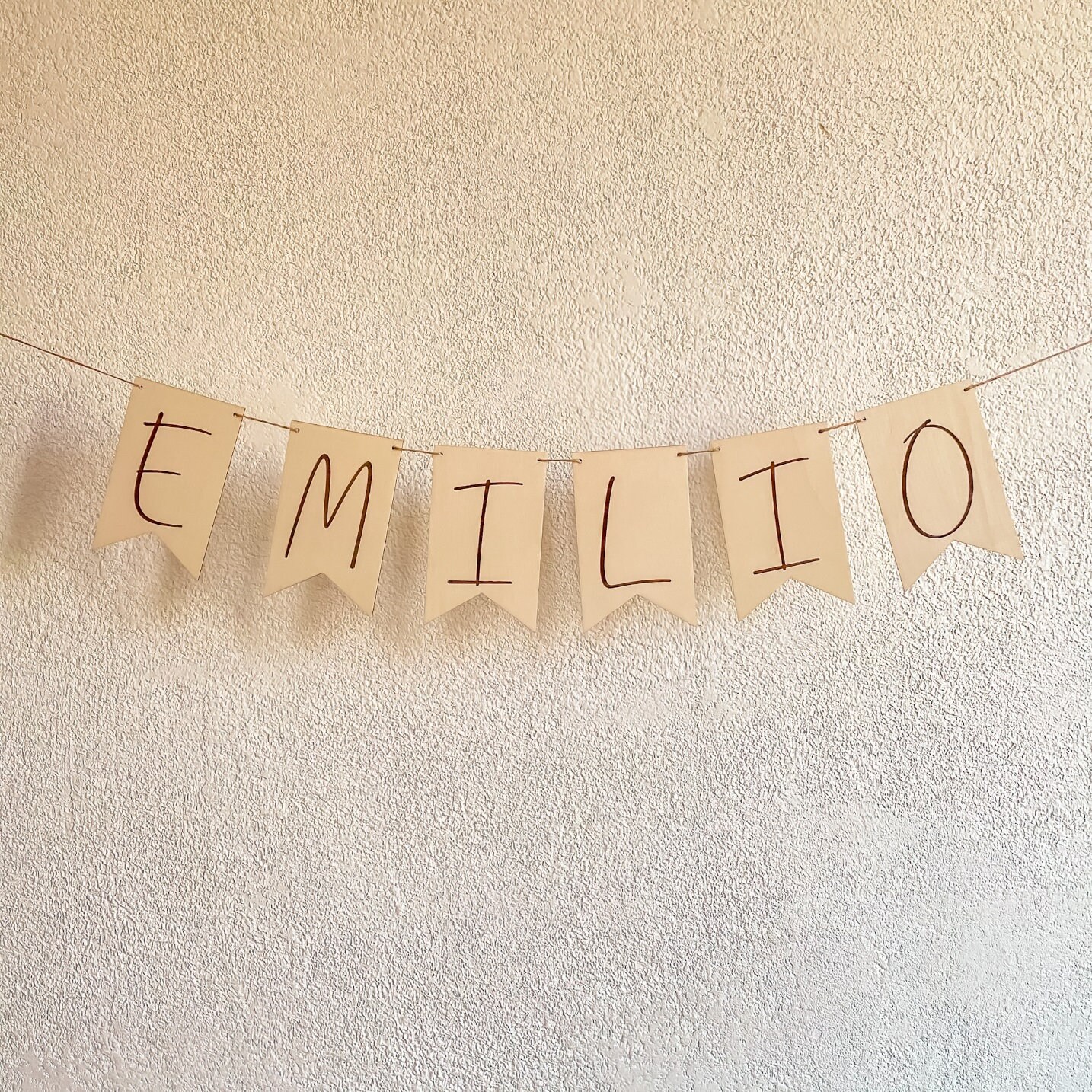 Fanions Pour Guirlande en Bois - Prénom Personnalisé Décoration Chambre Enfant Anniversaire