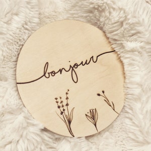 Carte Bienvenue Bonjour Pour Bebe En Bois Personnalisable Etsy Carte Bienvenue Bonjour Pour Bebe En Bois Personnalisable Etsy