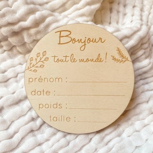 Carte en Bois pour la Maternité - à compléter