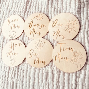 Cartes étapes pour Bébé en Bois Photo - Constellation
