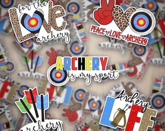 Archery Vinyl Sticker - Archery Vinyl Stickers  - Vinyl Sticker - Laptop Vinyl Sticker - Waterproof Sticker -Die Cut Vinyl Sticker