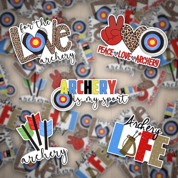 Archery Vinyl Sticker - Archery Vinyl Stickers  - Vinyl Sticker - Laptop Vinyl Sticker - Waterproof Sticker -Die Cut Vinyl Sticker