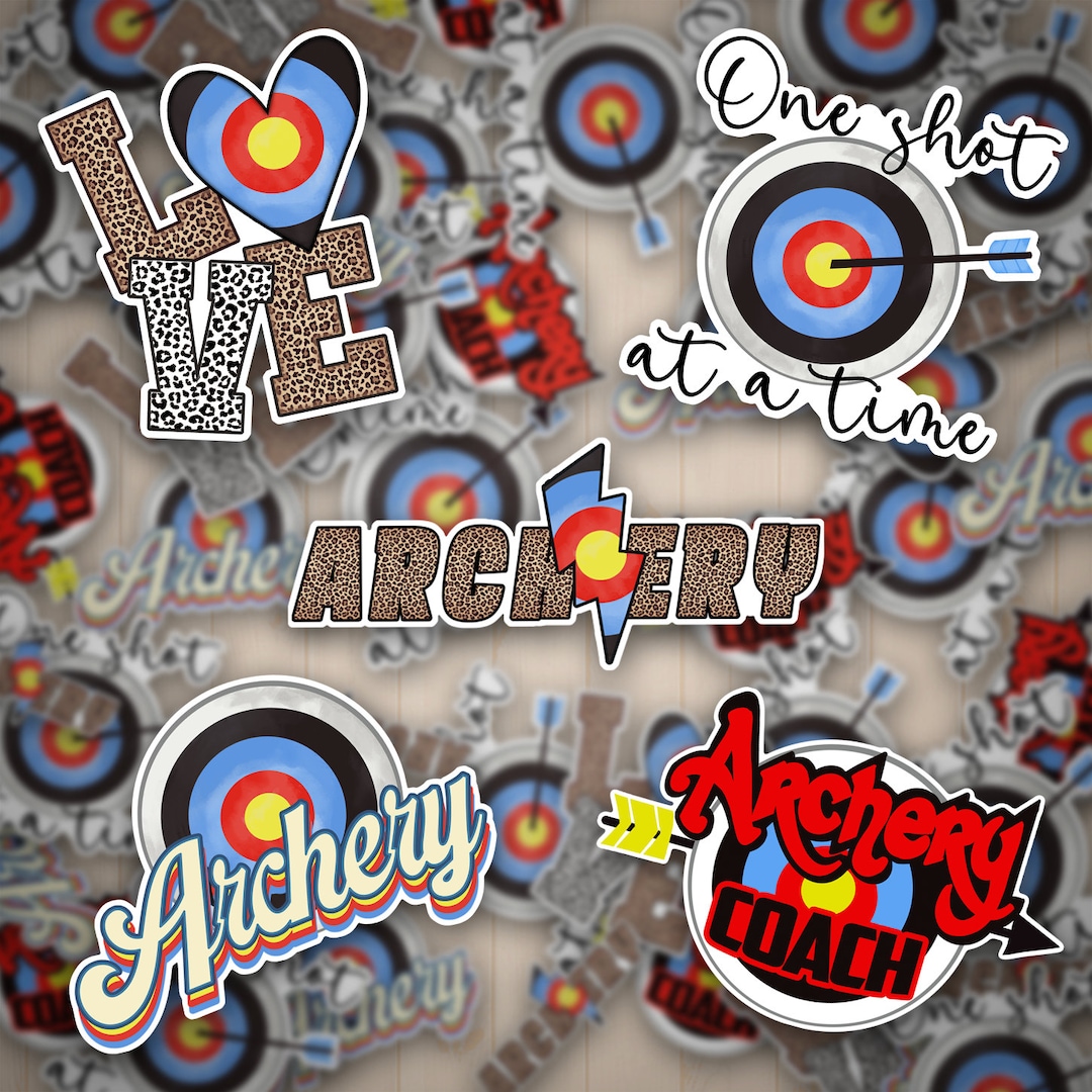 Archery Vinyl Sticker - Archery Vinyl Stickers - Vinyl Sticker - Laptop ...