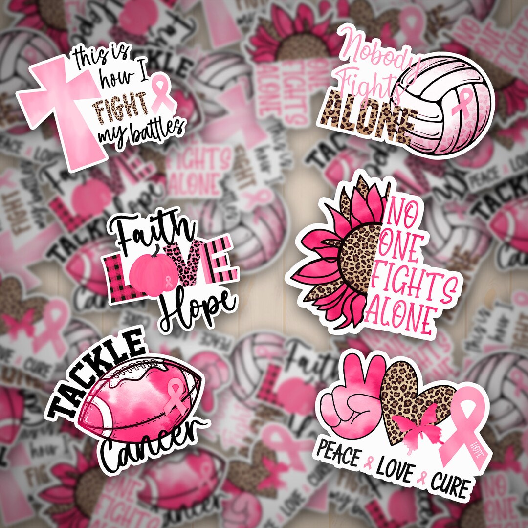 Breast Cancer Awareness Vinyl Sticker - October Pink Vinyl Stickers ...