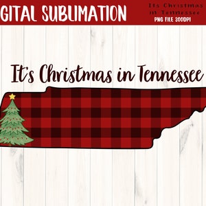 Zijn Kerst in Tennessee Sublimatie - Kerst Sublimatie - Kerstboom Tshirt Sublimatie - Leopard Truck Clipart - DIGITAAL BESTAND