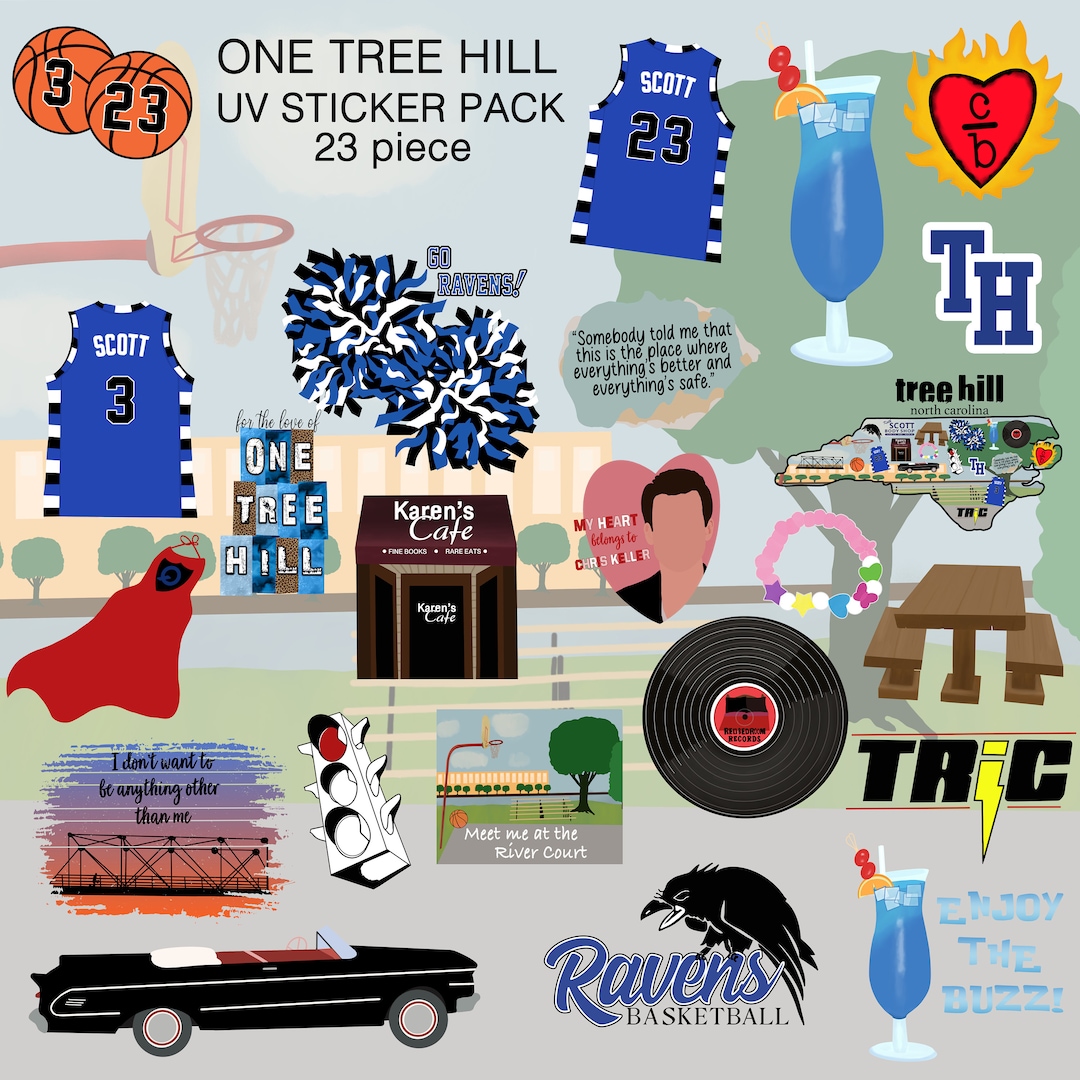 One Tree Hill Stickers OTH One Tree Hill UV Stickers Diecut Stickers