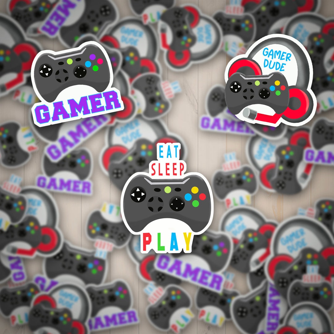 Gamer Vinyl Sticker - Gamer Dude Vinyl Stickers - Vinyl Sticker ...