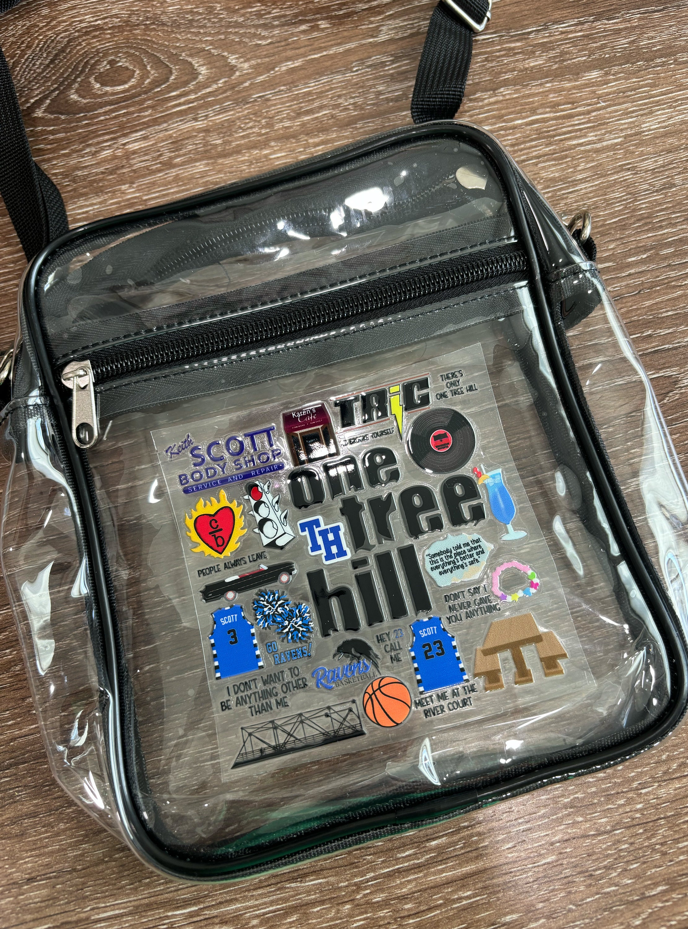 One Tree Hill Clear Purse Bag - Battle of the Bartenders -OTH - Purse Bag with Shoulder Straps  - OTH Gifts -One Tree Hill