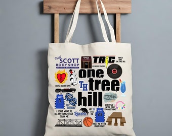 One Tree Hill Tote Bag - One Tree Hill Shirt - OTH - Graphic Tee - Graphic Sweatshirt - OTH Gifts - Tree Hill Tote Bag - Tree Hill Icons