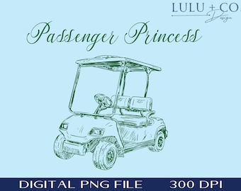 passagier Princess Golf Sublimation - Golf TShirt Sublimation - Golf Clipart - Golf PNG - Sport-T-Shirt Designs - DIGITALE DATEI