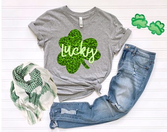St. Patricks Day Lucky Tshirt Transfer - St. Patricks Day DTF Transfer - DTF Print, Full Color DTF T-Shirt Heat Transfer, Press Ready