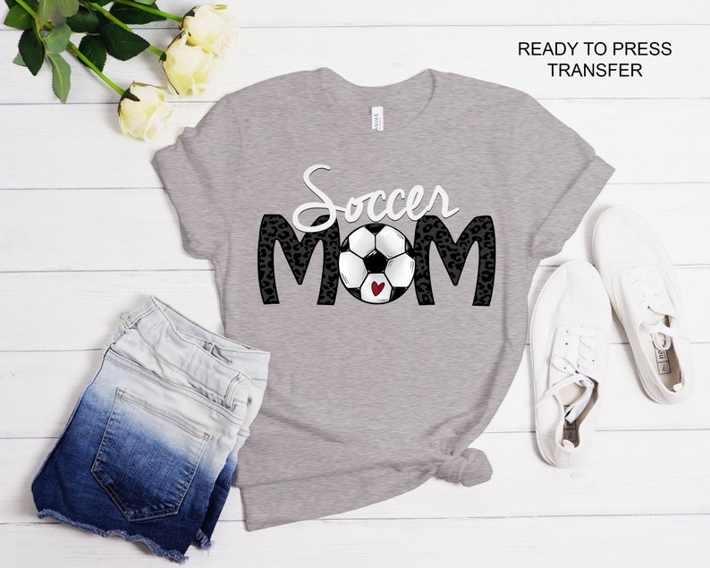 Soccer Mom Tshirt Transfer, DTF Tshirt Heat Transfer DTF Print, Full Color DTF T-Shirt Heat Transfer, Press Ready image 1