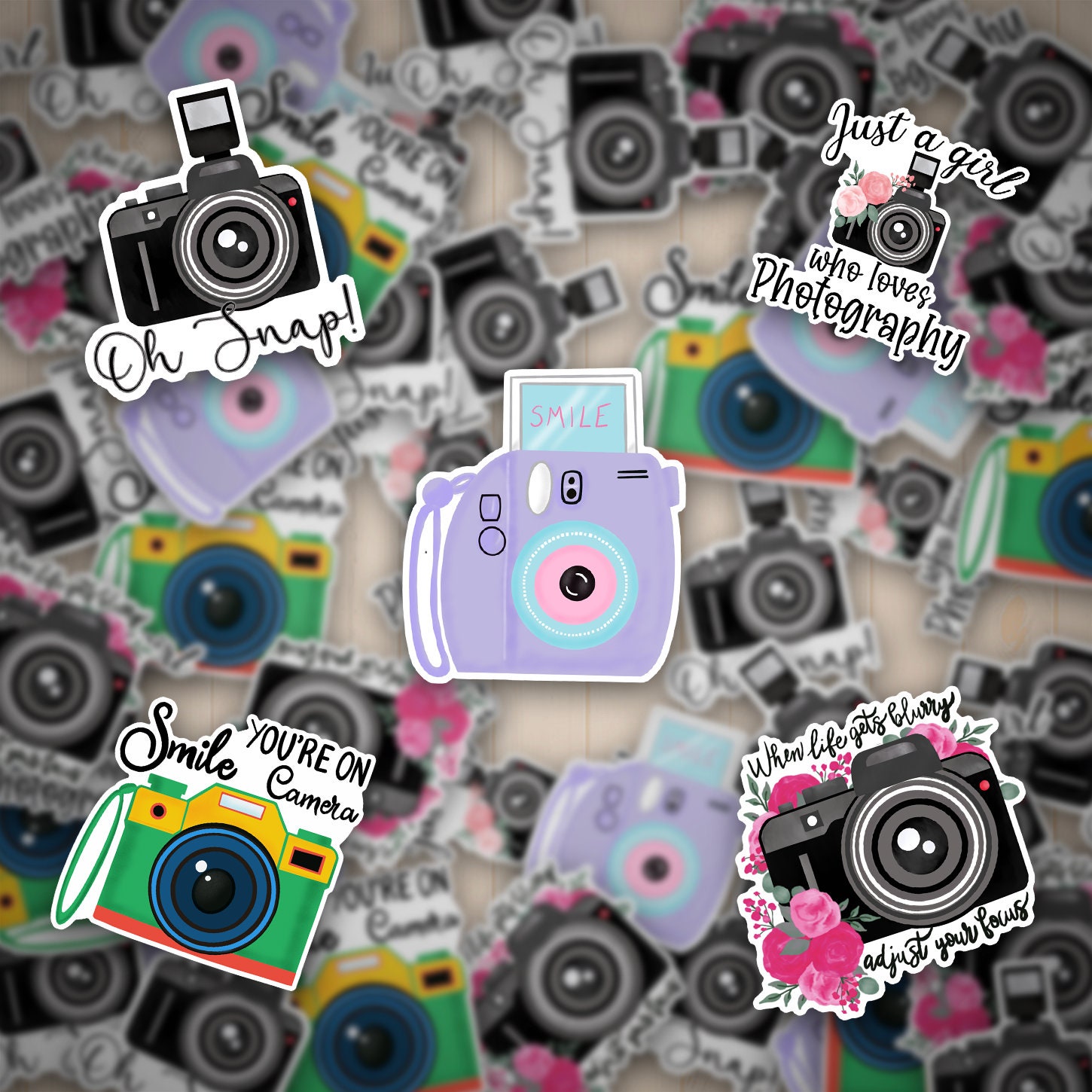 Camera Vinyl Sticker - Photographer Vinyl Stickers - Vinyl Sticker ...