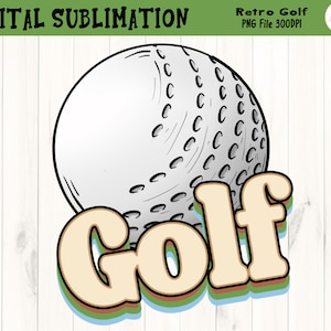 Retro Golf Sublimation - Golf TShirt Sublimation - Golf Clipart - Golf PNG - Sports Tshirt Designs - DIGITAL FILE