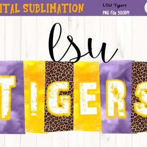 LSU Tigers Tshirt Sublimation - Football Tshirt - Tigers Tshirt Transfer - Hand Drawn Clipart -  DIGITAL FILE