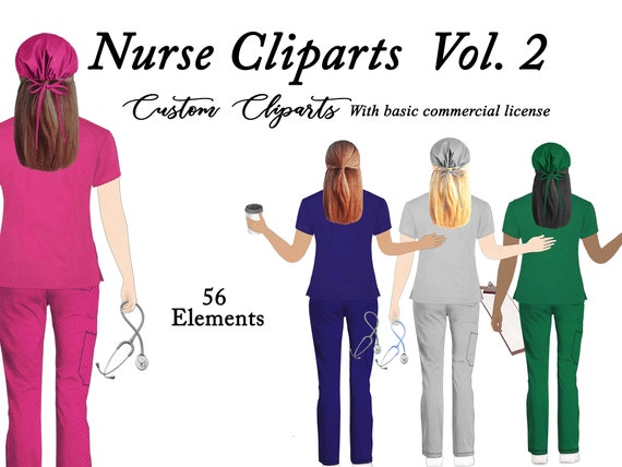 Download Nurses Clipart Doctor Nurse Clipart Watercolor Clipart Custom Portrait Creator Medical Clipart Mug Sublimation Graphics