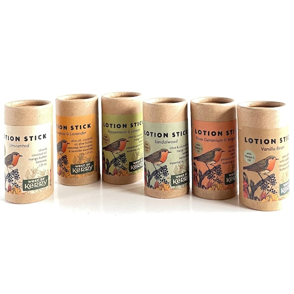 Loción irlandesa en barra - Loción ecológica - Bálsamo corporal sólido - Manteca corporal en barra - Ecológica - Loción de cera de abejas en barra - Loción biodegradable