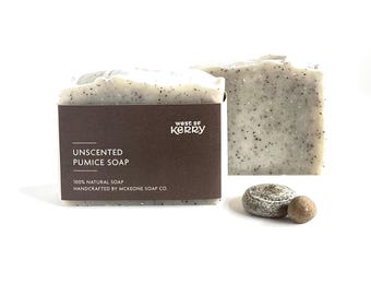 Pumice Soap - Mechanics Soap - Garden Soap - Scrub Soap - Exfoliant Soap - Unscented Pumice Soap - Pumice and Poppyseed Soap - Foot Scrub