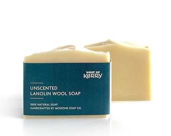 Lanolin Soap Unscented -  Wool Soap - Unscented Wool Wash Soap - Aloe Lanolin Soap - Wool Soap - All Natural Lanolin Soap -  Lanolin Soap